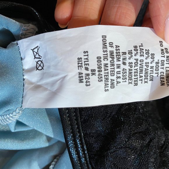 Dance Costume Black Lace Flowers Size AS - Picture 10 of 10